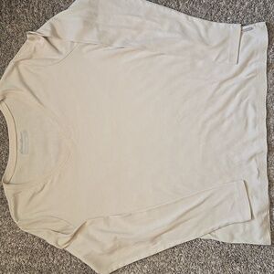 Eddie Bauer Womens Beige Long Sleeve V Neck Tee Size Tall 2XL